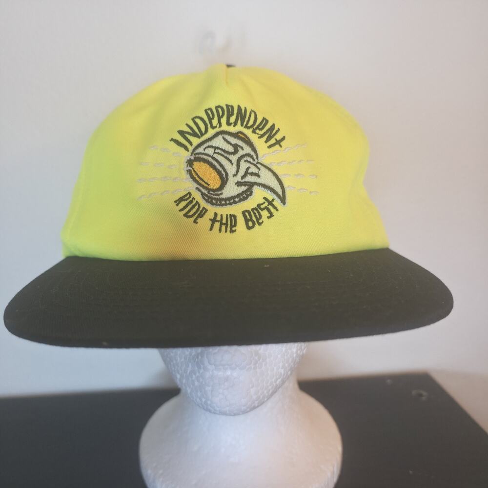 Independent Trucks Tony Hawk Logo Ride The Best Neon Yellow Snapback Hat